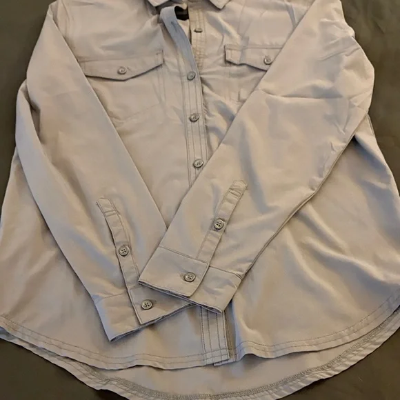 Eddie Bauer Women's Gray Button Down Shirt-S - Picture 3 of 8